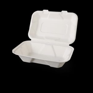 Caserola Dublu Hamburger 100% Compostabila, set 50