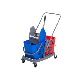 Carucior curatenie cu doua galeti si storcator, 50 L