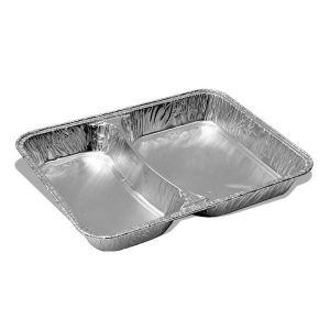 Set caserole aluminiu, 2 compartimente, set 100