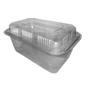 Caserole plastic, transparente cu capac inalt, 1000 g, set 100