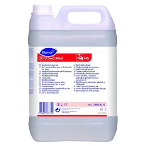 Gel dezinfectant pentru maini pe baza de alcool fara parfum, Soft Care Med H5, 5 L