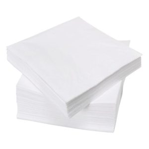 Servetele de masa 1 strat albe, 33 cm x 33 cm, 100 servetele / pachet
