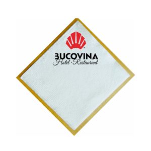 Servetele personalizate 2 straturi, alb, 33 x 33 cm