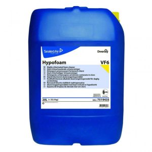 Hypofoam VF6, Detergent lichid dezinfectant alcalin clorinat pentru igienizarea suprafetelor prin spumare