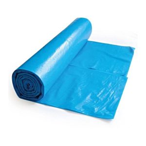 Saci menajeri 120 L impermeabili, 10/rola, LDPE, albastri