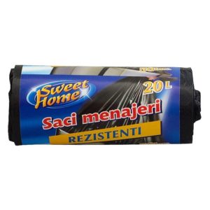 Saci menajeri 20 L, 50/rola, HDPE, negri