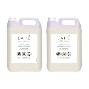 Crema pentru maini si corp cu parfum de ceai oriental cu lamaie LAPE Collection, pachet 2x5 L