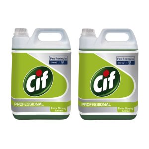 Detergent Pentru Spalarea Manuala A Vaselor Extra Strong Lemon Cif Pro Formula, pachet 2x5 L