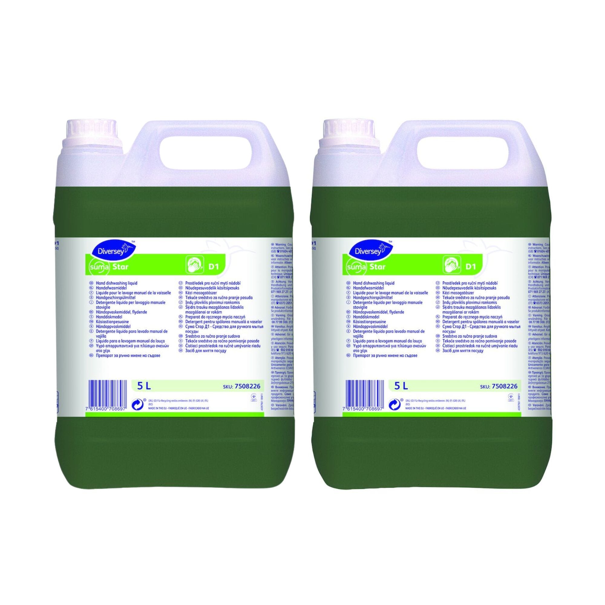 Detergent pentru spalarea manuala a vaselor Suma Star D1, pachet 2x5 L