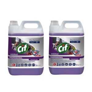 Safeguard Concentrate 2 in 1 Detergent Dezinfectant, Cif Pro Formula, pachet 2x5 L