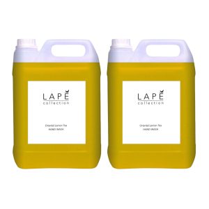 Sapun pentru maini cu parfum de ceai oriental cu lamaie LAPE Collection, pachet 2x5 L