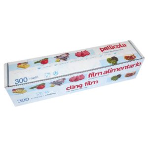 Folie stretch alimentara Profesionala in Cutter Box, rola 30 cm x 300 m, CHAMPAGNE