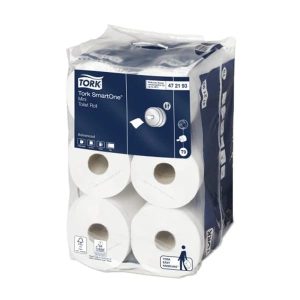 Hartie igienica Tork 472193, SmartOne Mini T9, 2 straturi, 111m, alba, 12 bucati/bax