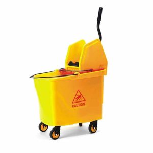 Carucior plastic de curatenie cu 2 galeti, Limpio B-46