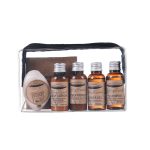 Set de calatorie economic Botanika sampon, balsam, lotiune corp, sapun, gel de dus si set igienic