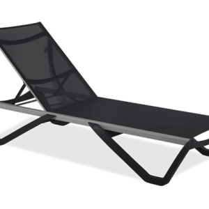 Sezlong aluminiu WAVE, rama neagra 05700