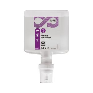 SURE Antimic Hand Wash 4x1.3L - Săpun antibacterian pentru mâini fără parfum și coloranți