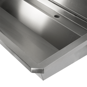 SS WASH BASIN 4 TAPS 2400MM  DRAIN PLUG AND SPLASH SHIELD INCLUDED, EXCLUDING FAUCETS