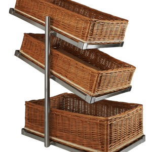 BREAD BASKETS ETAGERE 3 HIGH NARROW MODEL  INCL. BASKETS