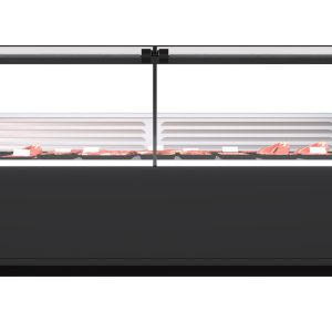 REFRIGERATED MEAT DISPLAY WITH PLATE COOLING RICK 2.0