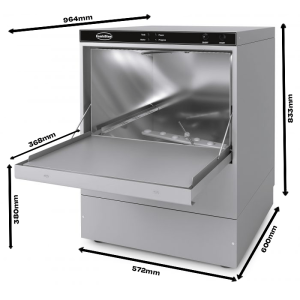 DISHWASHER FRONTLOADER ENT 500-230 DP DDE   WITH DRAIN PUMP AND DETERGENT DISPENSER
