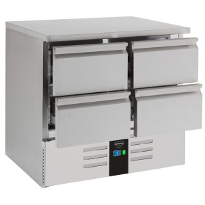 REFRIGERATED COUNTER 4 DRAWERS ENERGY LINE  EQUIPPED WITH EVAPORATOR