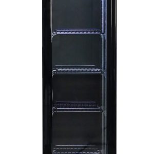 GLASS DOOR REFRIGERATOR NARROW BLACK