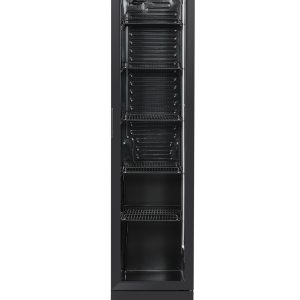 GLASS DOOR REFRIGERATOR NARROW BLACK NAP-150