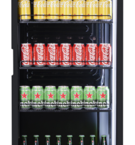 REFRIGERATOR 1 GLASS DOOR BLACK NAP-360