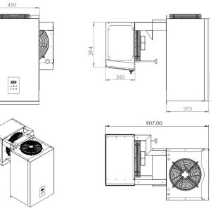 NEGATIVE WALL-MOUNTED STRADDLE-TYPE UNIT 4,1-6,5 M3