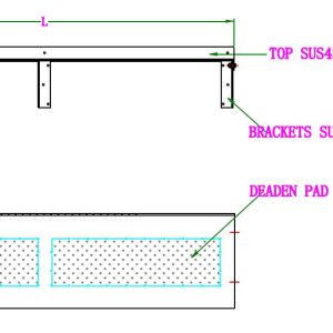 300 SS WALL SHELVES 1800 INCL. BRACKETS